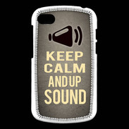 Coque Blackberry Q10 Keep Calm and Up Sound Gris