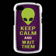 Coque Blackberry Q10 Keep Calm and Wait Alien Violet