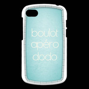 Coque Blackberry Q10 Boulot Apéro Dodo Turquoise ZG