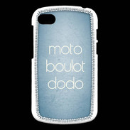 Coque Blackberry Q10 Moto Boulot Dodo Bleu ZG
