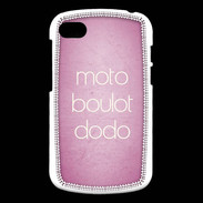 Coque Blackberry Q10 Moto Boulot Dodo rose ZG