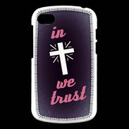 Coque Blackberry Q10 In Christ We trust Rouge ZG