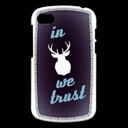 Coque Blackberry Q10 In Elan We trust Bleu ZG