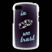 Coque Blackberry Q10 In Gamble We trust Bleu ZG
