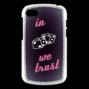 Coque Blackberry Q10 In Gamble We trust Rouge ZG