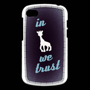 Coque Blackberry Q10 In Girafe We trust Bleu ZG