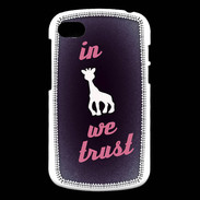 Coque Blackberry Q10 In Girafe We trust Rouge ZG