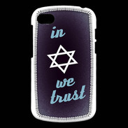 Coque Blackberry Q10 In Judaïsme We trust Bleu ZG 