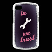 Coque Blackberry Q10 In Mecanic We trust Rouge ZG