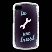Coque Blackberry Q10 In Mecanic We trust Bleu ZG