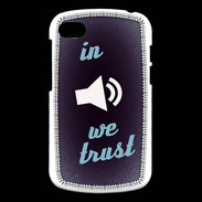 Coque Blackberry Q10 In Music We trust Bleu ZG