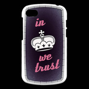 Coque Blackberry Q10 In Queen We trust Rouge ZG