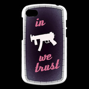 Coque Blackberry Q10 In Uzi We trust Rouge ZG
