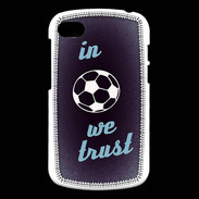 Coque Blackberry Q10 In Soccer We trust Bleu ZG