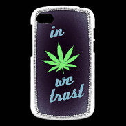 Coque Blackberry Q10 In Weed We trust Vert ZG