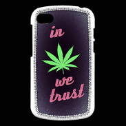 Coque Blackberry Q10 In Weed We trust Rouge ZG