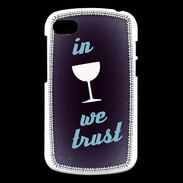 Coque Blackberry Q10 In Wine We trust Bleu ZG
