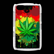 Coque BlackBerry 9720 Feuille de cannabis et cœur Rasta