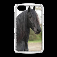 Coque BlackBerry 9720 Magnifique cheval noir 5