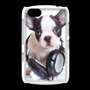 Coque BlackBerry 9720 Bulldog français avec casque de musique