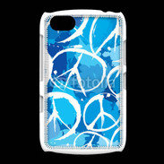 Coque BlackBerry 9720 Peace and love Bleu