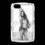Coque BlackBerry 9720 Hippie noir et blanc