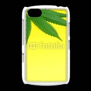 Coque BlackBerry 9720 Feuille de cannabis sur fond jaune 2