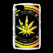 Coque BlackBerry 9720 Grunge stamp with marijuana leaf