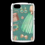 Coque BlackBerry 9720 Fond fashion vert et marron 2