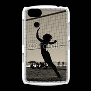 Coque BlackBerry 9720 Beach Volley en noir et blanc 115