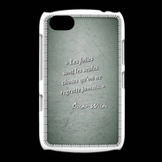Coque BlackBerry 9720 Les Folies Vert Citation Oscar Wilde