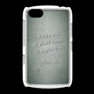 Coque BlackBerry 9720 Pêché stupidité Vert Citation Oscar Wilde