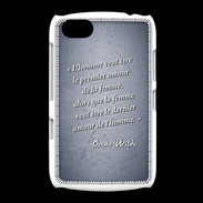 Coque BlackBerry 9720 Homme veut Bleu Citation Oscar Wilde