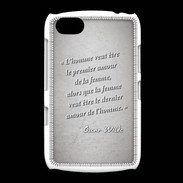Coque BlackBerry 9720 Homme veut Gris Citation Oscar Wilde