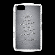 Coque BlackBerry 9720 Chose vraie Noir Citation Oscar Wilde
