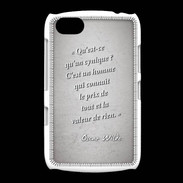 Coque BlackBerry 9720 Cynique Gris Citation Oscar Wilde
