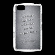 Coque BlackBerry 9720 La musique Noir Citation Oscar Wilde