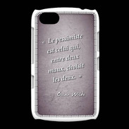 Coque BlackBerry 9720 Pessimiste Violet Citation Oscar Wilde