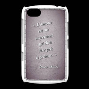 Coque BlackBerry 9720 Sacrement amour Violet Citation Oscar Wilde