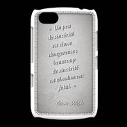Coque BlackBerry 9720 Sincérité fatale Gris Citation Oscar Wilde