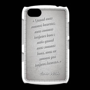Coque BlackBerry 9720 Bons heureux Gris Citation Oscar Wilde