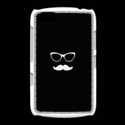 Coque BlackBerry 9720 moustache noir & blanc