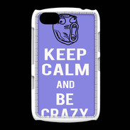 Coque BlackBerry 9720 Keep calm Be Crazy Bleu