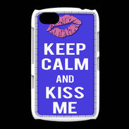 Coque BlackBerry 9720 Keep Calm Kiss me Bleu
