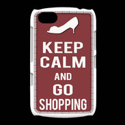 Coque BlackBerry 9720 Keep Calm Go Shopping Brique