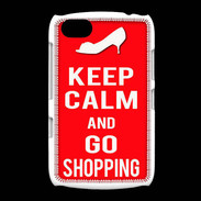 Coque BlackBerry 9720 Keep Calm Go Shopping Rouge