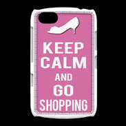 Coque BlackBerry 9720 Keep Calm Go Shopping Rose