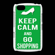 Coque BlackBerry 9720 Keep Calm Go Shopping Vert