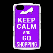 Coque BlackBerry 9720 Keep Calm Go Shopping Violet