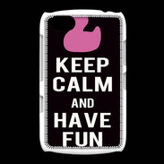 Coque BlackBerry 9720 Keep Calm Have fun Noir